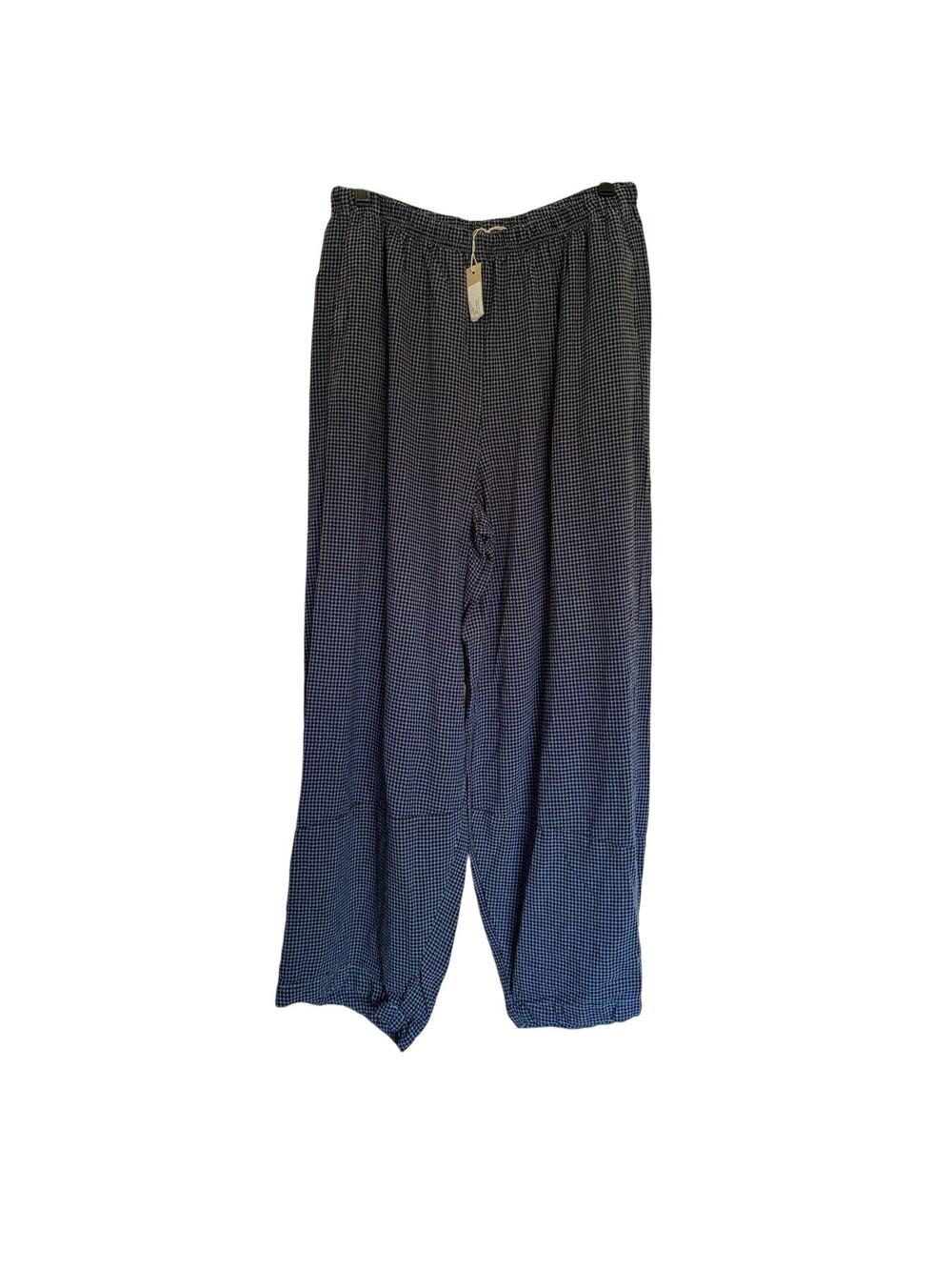 CUT LOOSE Mini Check Lantern Pant - 8562388 - Blue/ Black - Medium